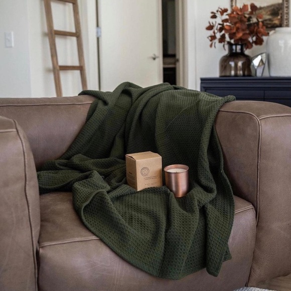 🔥🆕 ARHAUS: Waffle Knit Blanket🔥 - Picture 3 of 7